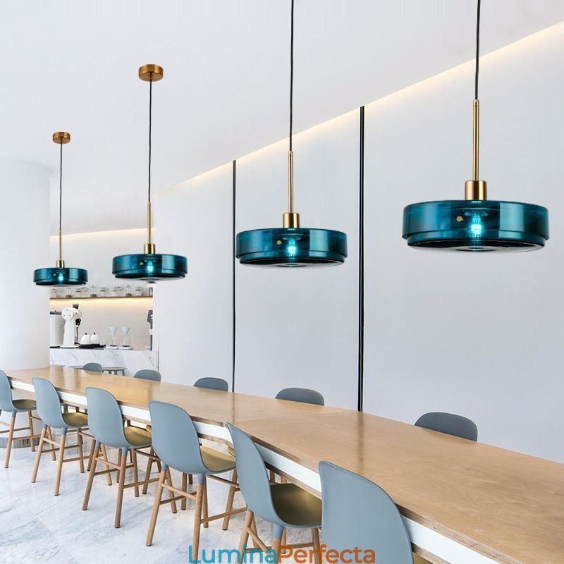 Plafoniera rotundă din sticlă pentru tort, modernă, minimalistă, din fier forjat