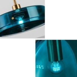 Plafoniera rotundă din sticlă pentru tort, modernă, minimalistă, din fier forjat