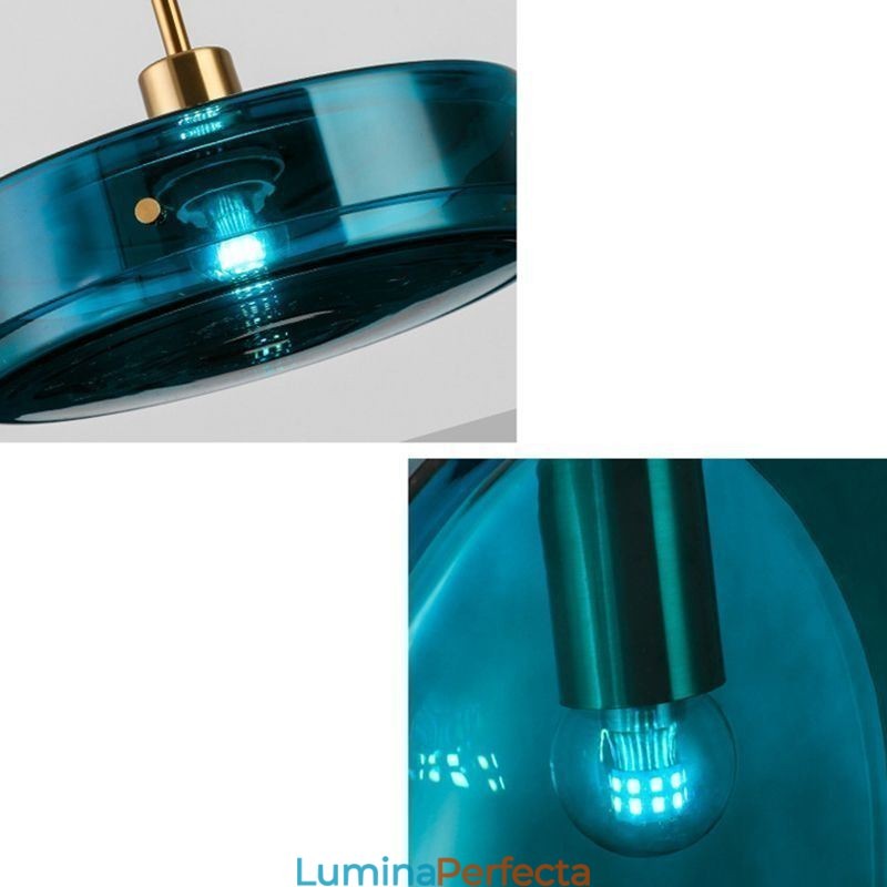 Plafoniera rotundă din sticlă pentru tort, modernă, minimalistă, din fier forjat