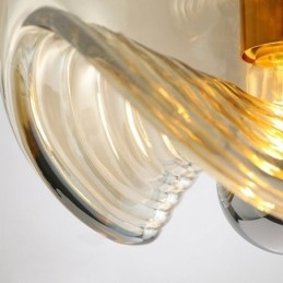 Plafoniera din sticlă Stamen, modernă, minimalistă, din fier forjat