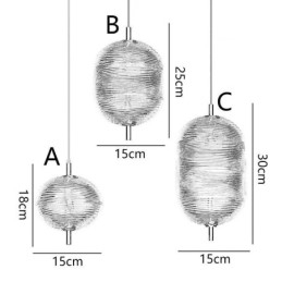 Lampă suspendată Water Ripple Plafoniera modernă, minimalistă, din fier forjat