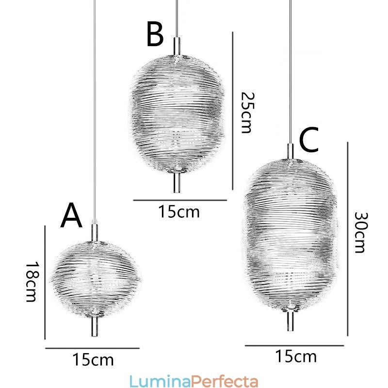 Lampă suspendată Water Ripple Plafoniera modernă, minimalistă, din fier forjat