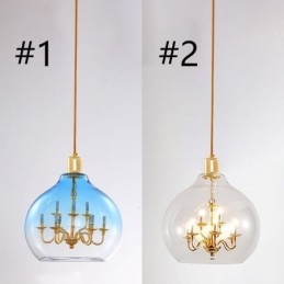 Plafoniera din sticla moderna minimalista din fier forjat 9 lumini