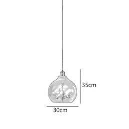 Plafoniera din sticla moderna minimalista din fier forjat 9 lumini