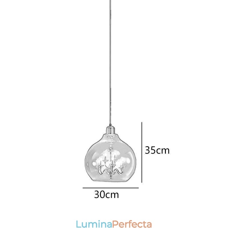 Plafoniera din sticla moderna minimalista din fier forjat 9 lumini