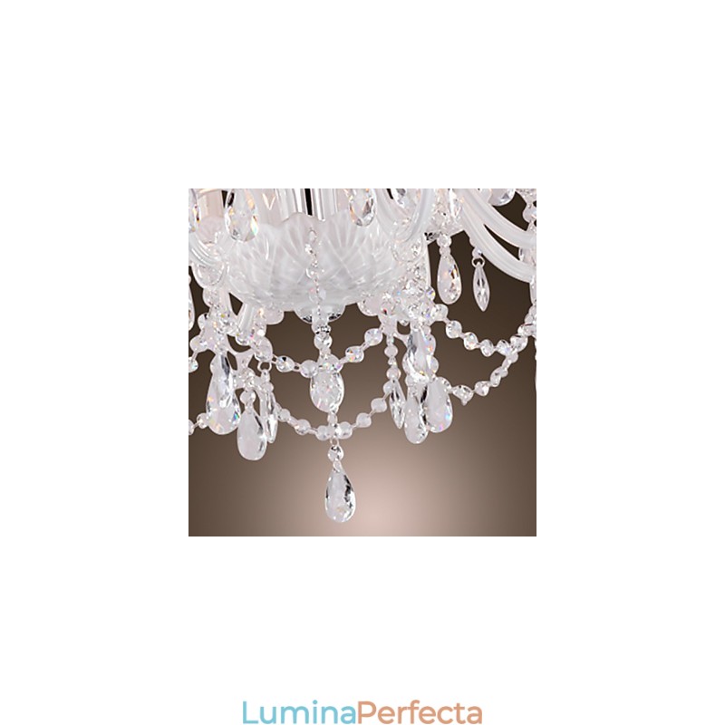 Candelabru Cristal Alb Modern Living 8 Lumini