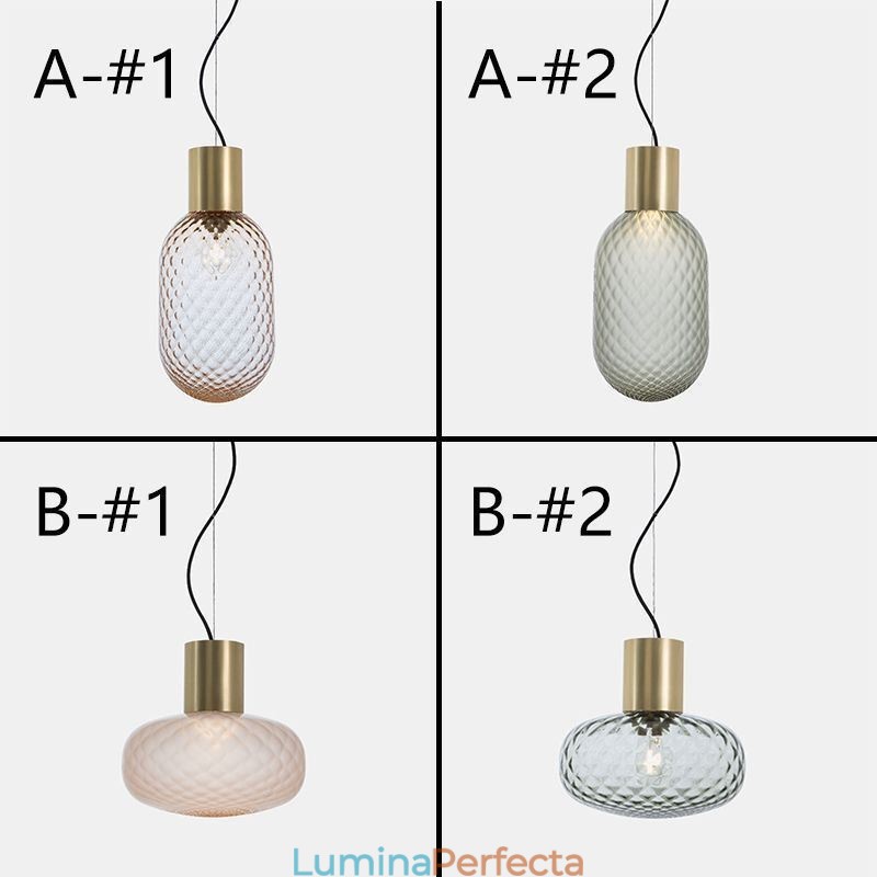 Plafoniera din sticlă grilă, modernă, simplă, din fier