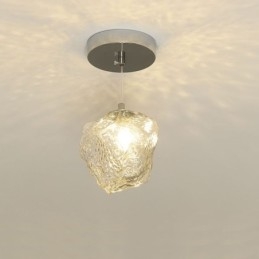 Lampă suspendată din sticlă Lampă decorativă retro Abajur în formă de cub de gheață