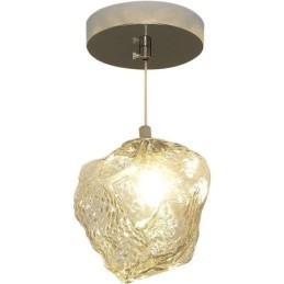 Lampă suspendată din sticlă Lampă decorativă retro Abajur în formă de cub de gheață