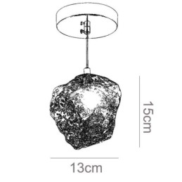 Lampă suspendată din sticlă Lampă decorativă retro Abajur în formă de cub de gheață