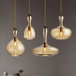 Plafoniera Nordic Glass Shade Amber