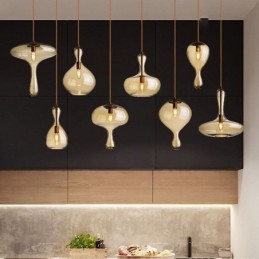 Plafoniera Nordic Glass Shade Amber