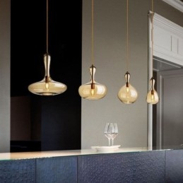 Plafoniera Nordic Glass Shade Amber