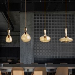 Plafoniera Nordic Glass Shade Amber