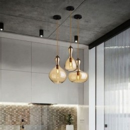 Plafoniera Nordic Glass Shade Amber