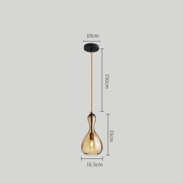 Plafoniera Nordic Glass Shade Amber