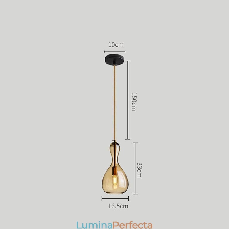 Plafoniera Nordic Glass Shade Amber