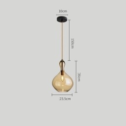 Plafoniera Nordic Glass Shade Amber