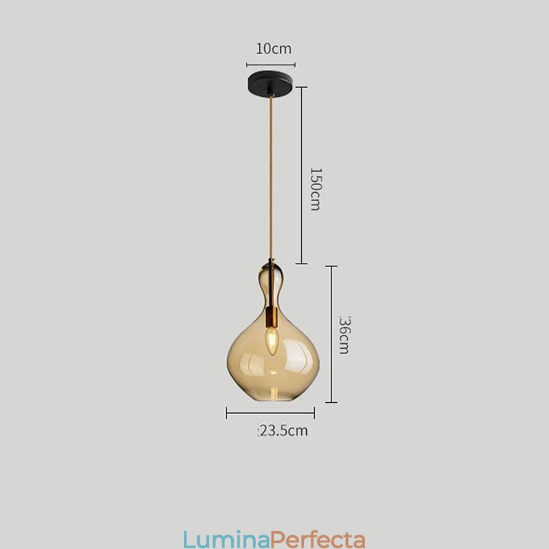 Plafoniera Nordic Glass Shade Amber