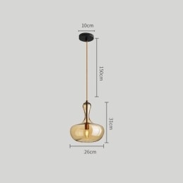 Plafoniera Nordic Glass Shade Amber