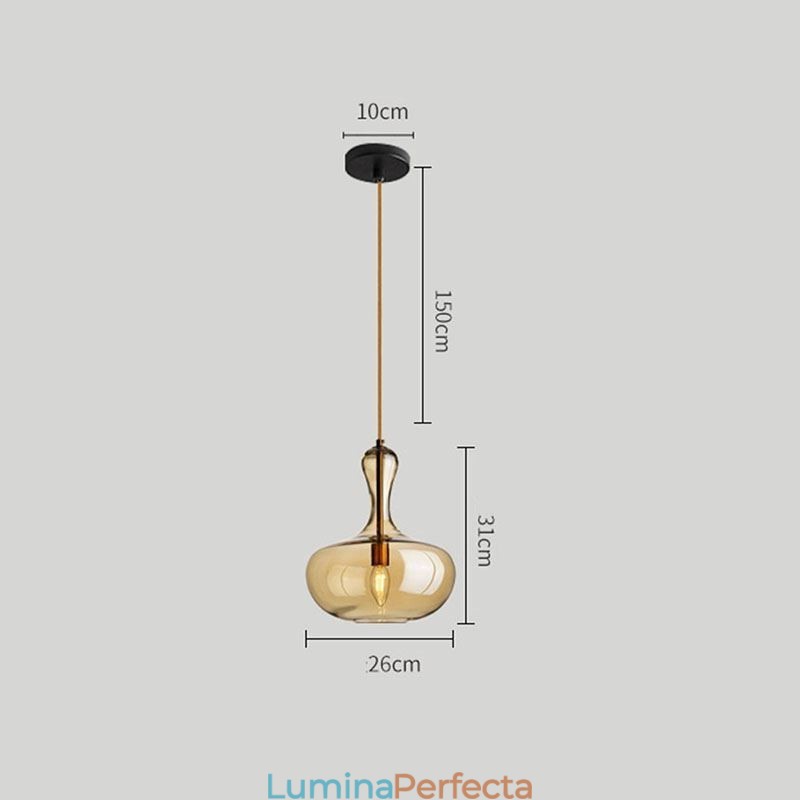 Plafoniera Nordic Glass Shade Amber
