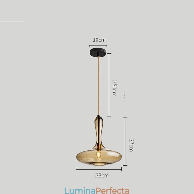 Plafoniera Nordic Glass Shade Amber