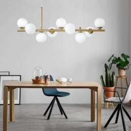 Plafoniera din sticlă, modernă, simplă, cu fasole magică, din fier forjat