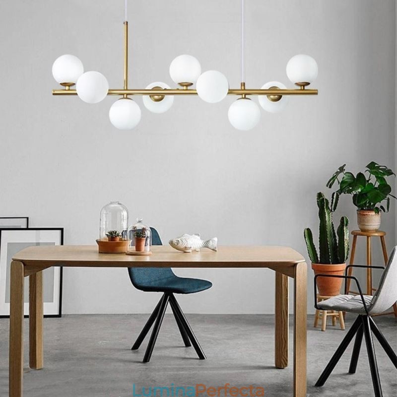 Plafoniera din sticlă, modernă, simplă, cu fasole magică, din fier forjat