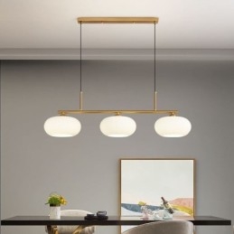 Lampă suspendată din sticlă nordică Plafoniera creativă din fier forjat