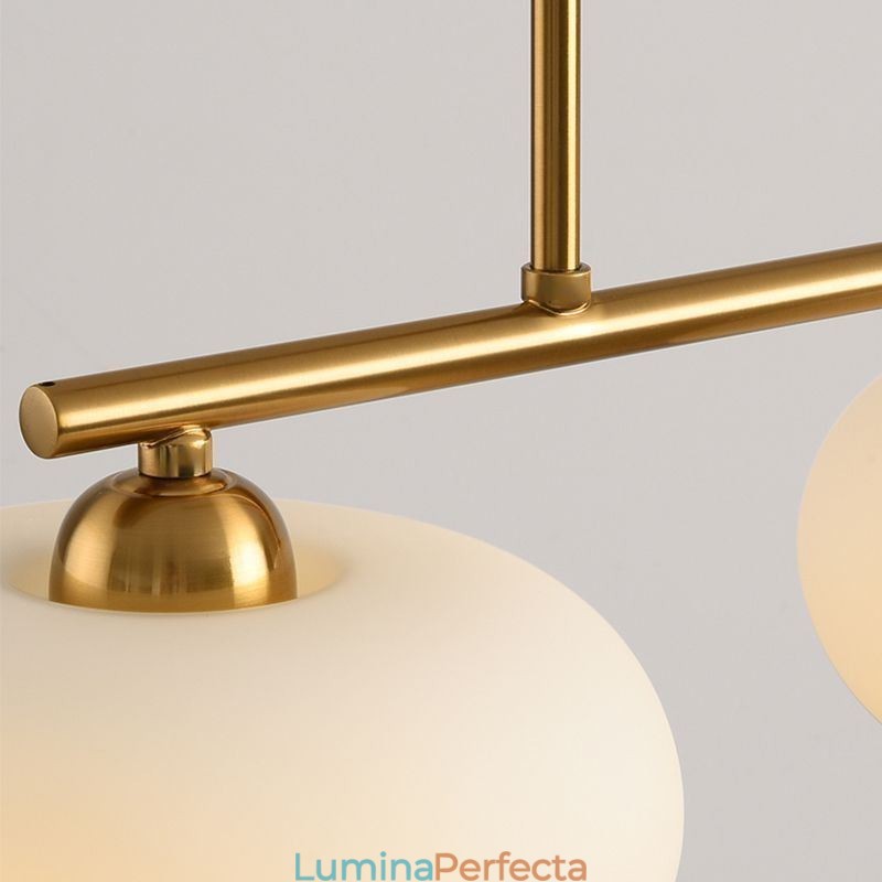 Lampă suspendată din sticlă nordică Plafoniera creativă din fier forjat