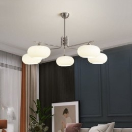 Lampă suspendată din sticlă nordică Plafoniera creativă din fier forjat