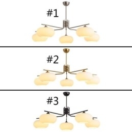 Lampă suspendată din sticlă nordică Plafoniera creativă din fier forjat