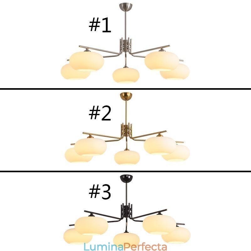 Lampă suspendată din sticlă nordică Plafoniera creativă din fier forjat