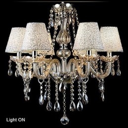 Candelabru din sticlă galvanizată, modern, contemporan, clasic, de epocă