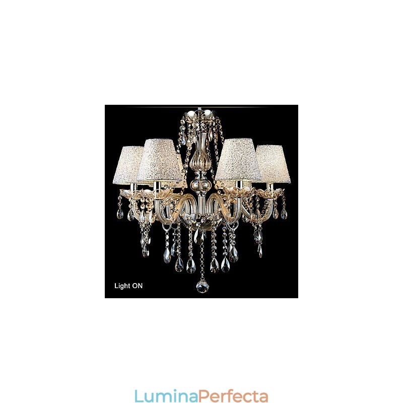 Candelabru din sticlă galvanizată, modern, contemporan, clasic, de epocă