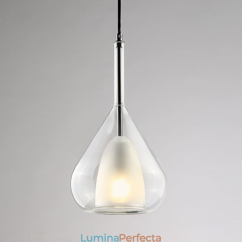 Lampă suspendată Plafoniere moderne, minimaliste, duble din sticlă