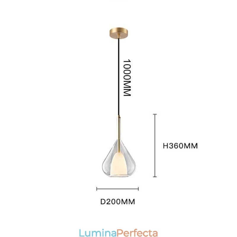 Lampă suspendată Plafoniere moderne, minimaliste, duble din sticlă