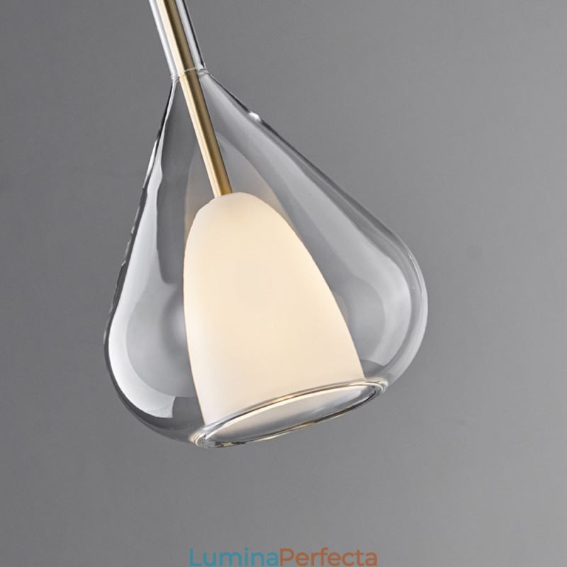 Lampă suspendată Plafoniere moderne, minimaliste, duble din sticlă