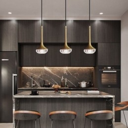 Plafoniera din sticlă modernă din fier forjat