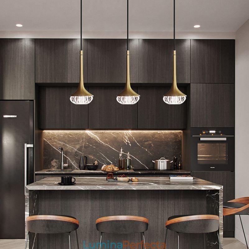 Plafoniera din sticlă modernă din fier forjat