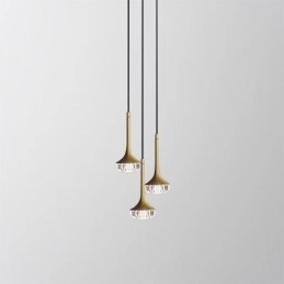 Plafoniera din sticlă modernă din fier forjat