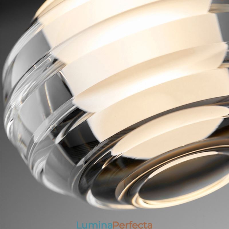 Lampă suspendată din sticlă simplă Plafoniere decorative negre