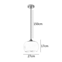 Lampă suspendată modernă din sticlă Pumpkin Design Pendant