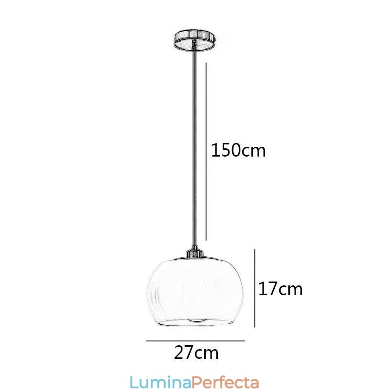 Lampă suspendată modernă din sticlă Pumpkin Design Pendant