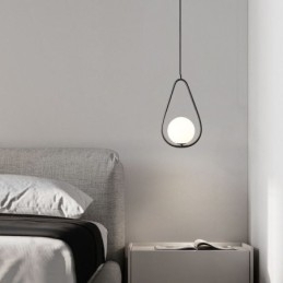 Lampă suspendată Globe modernă Lampă suspendată cu picătură de apă din sticlă