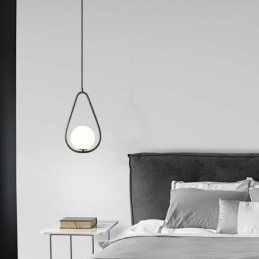 Lampă suspendată Globe modernă Lampă suspendată cu picătură de apă din sticlă