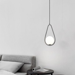 Lampă suspendată Globe modernă Lampă suspendată cu picătură de apă din sticlă