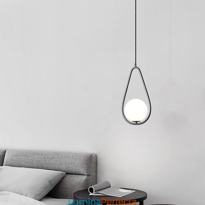 Lampă suspendată Globe modernă Lampă suspendată cu picătură de apă din sticlă