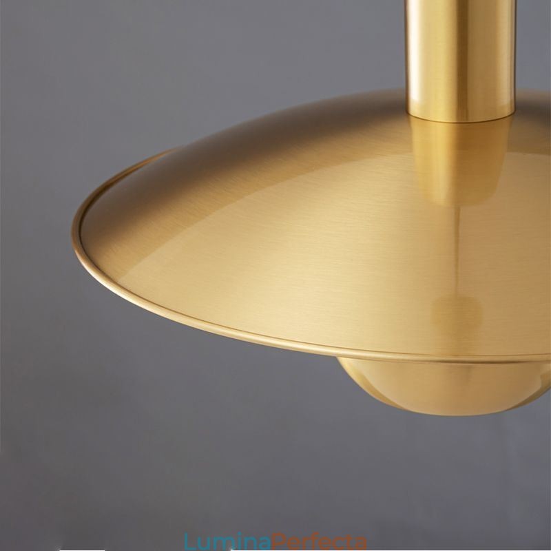 Lampă suspendată din aur periat Lampă suspendată cu un singur cap