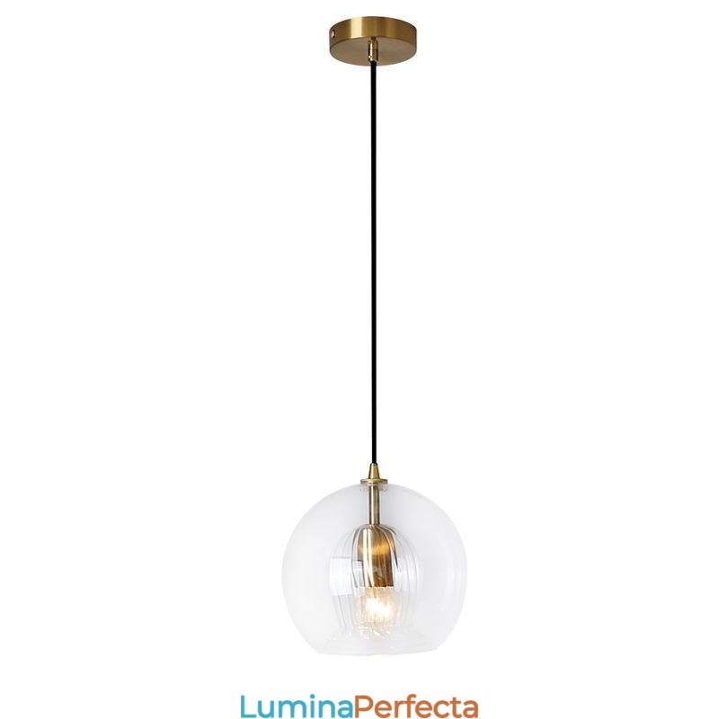 Lampă suspendată modernă din sticlă Lampă suspendată cu un singur cap